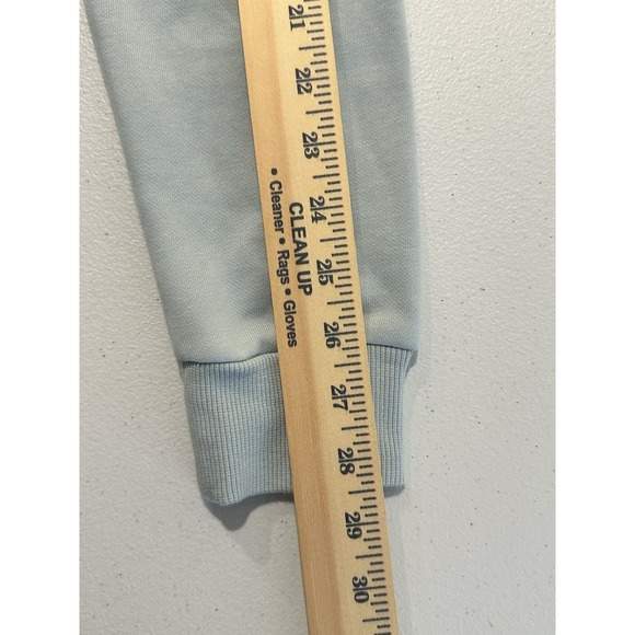 PUMA Faux Embroidered Floral Hoodie Fleece Pullover Blue Women's Size‎ Large - Picture 8 of 11